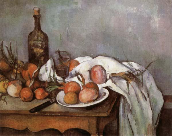 Paul Cezanne Onions and Bottle Norge oil painting art